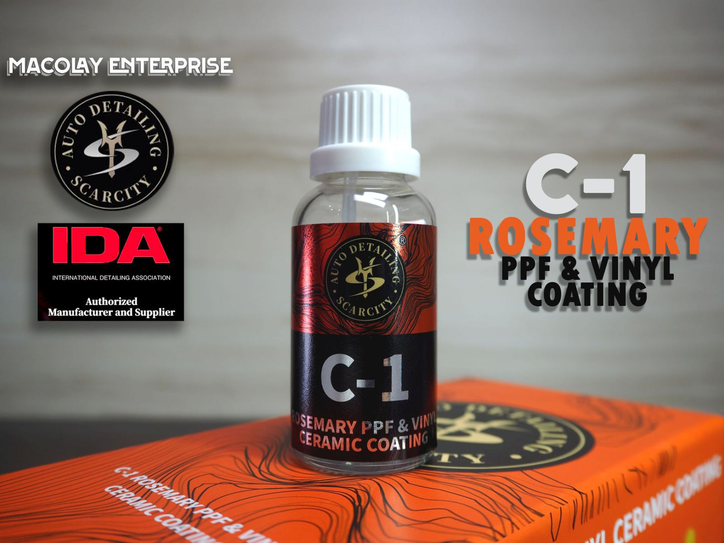 SCARCITY Ceramic Coating S-6 Plastic, G-1 Wheel Hub, H-1 Hydrophobic, C-1 PPF, B-1 High Gloss