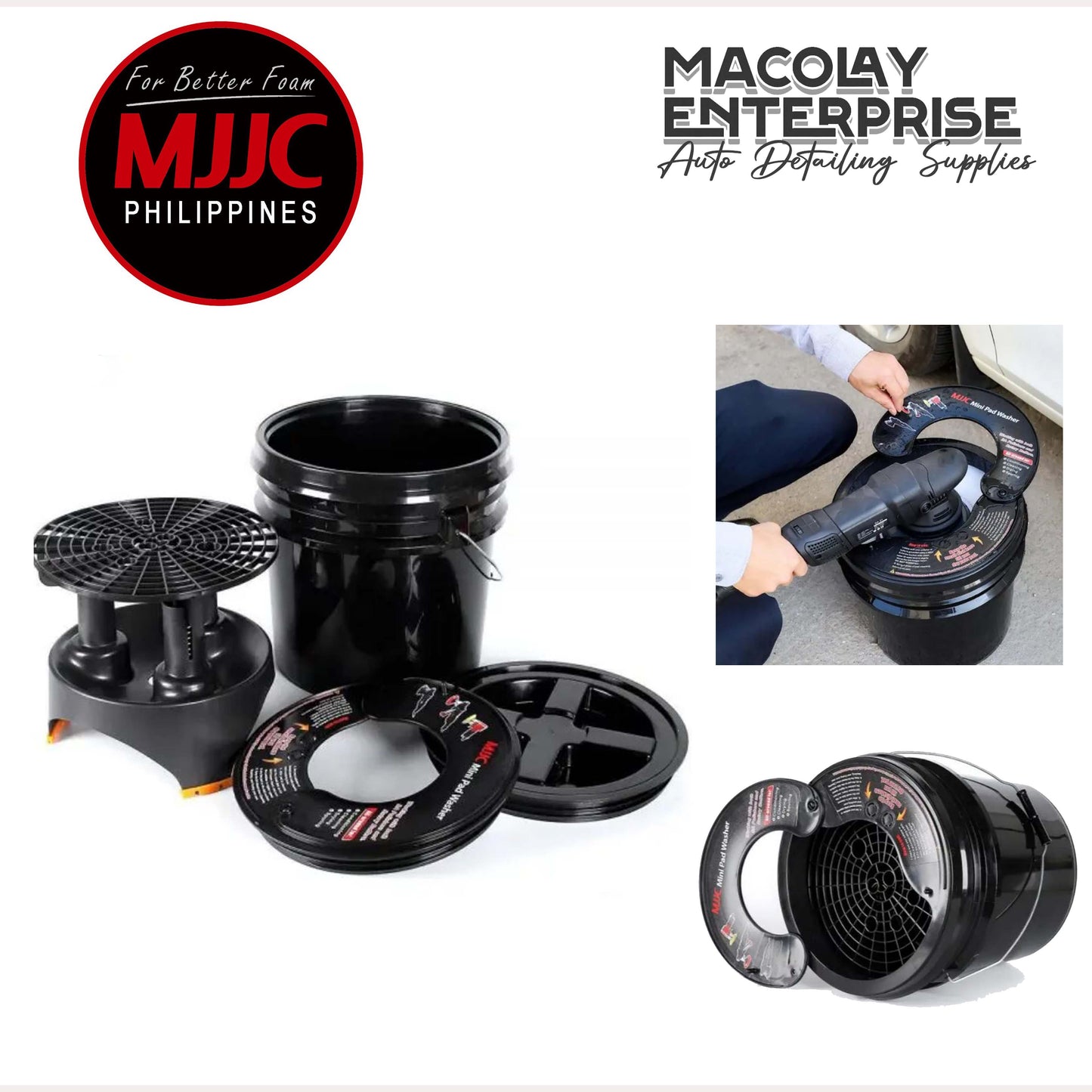 MJJC 17L Mini Buffing Pad Washer