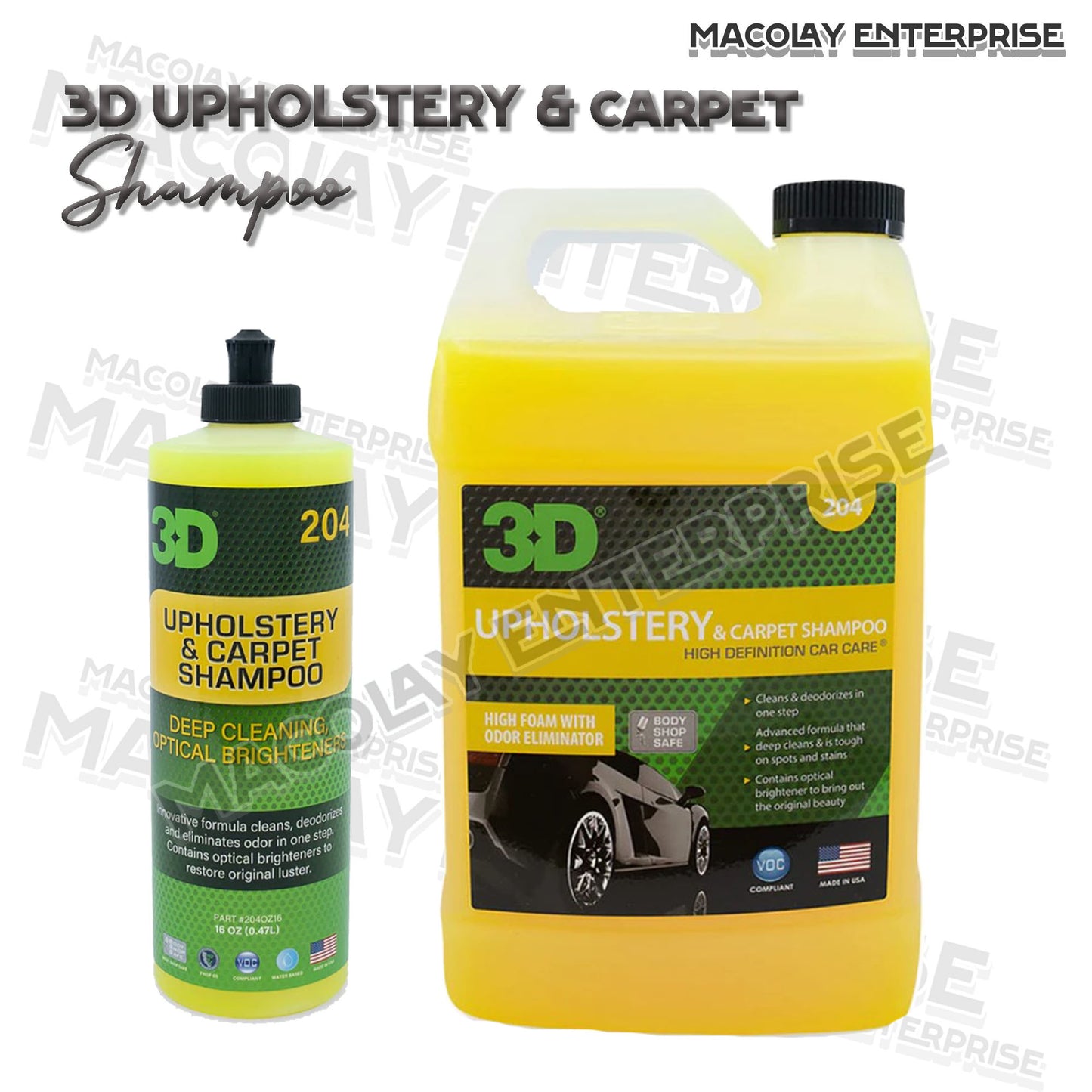 3D Upholstery and Carpet Shampoo