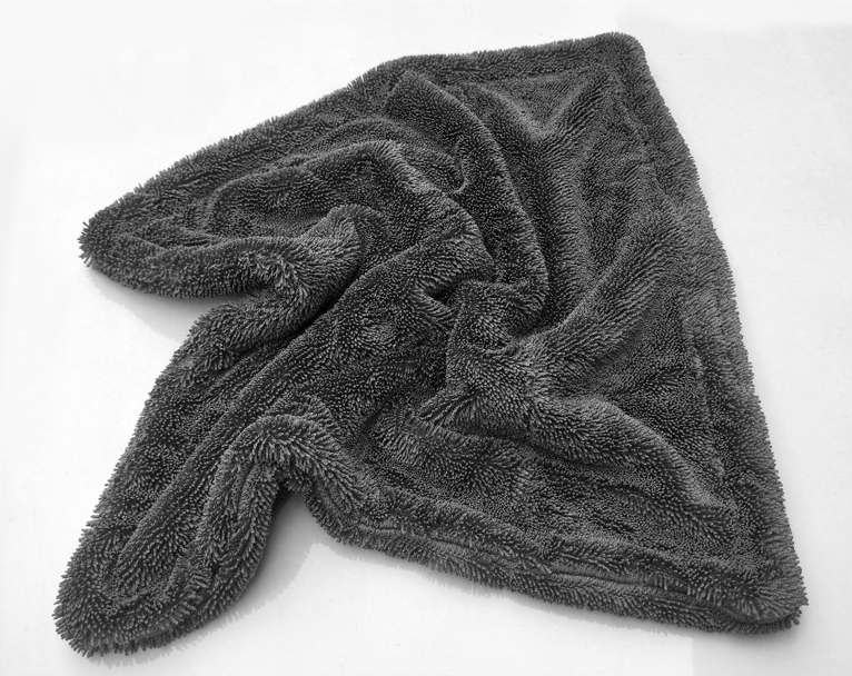Gray Double-Sided Twisted Fiber Car wash Drying Towel