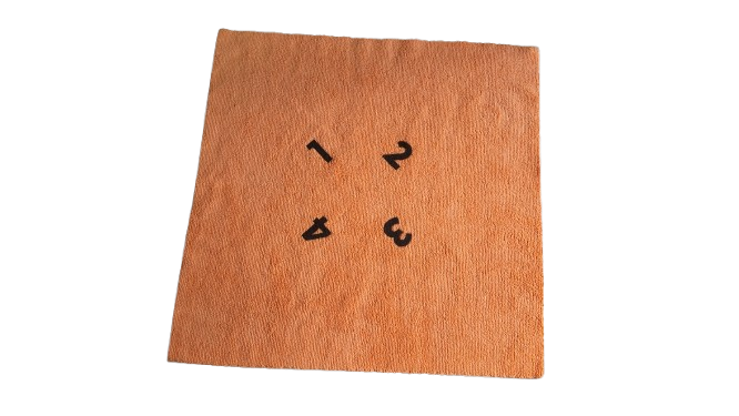 Numbered 1-4 per fold 300gsm 40X40cm Microfiber Detailing Towel