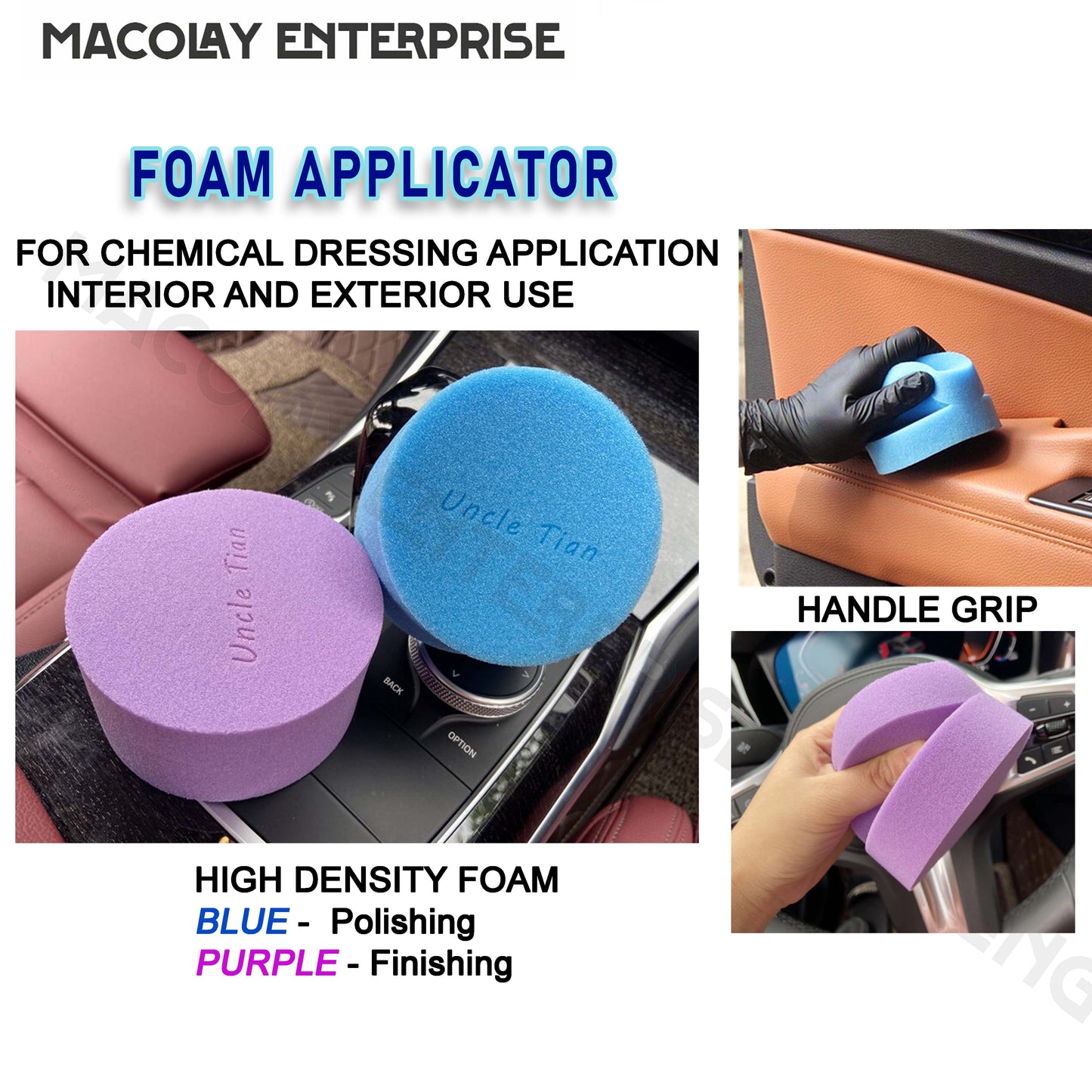 AP-006 Wax applicator Foam pad with Handle Grip