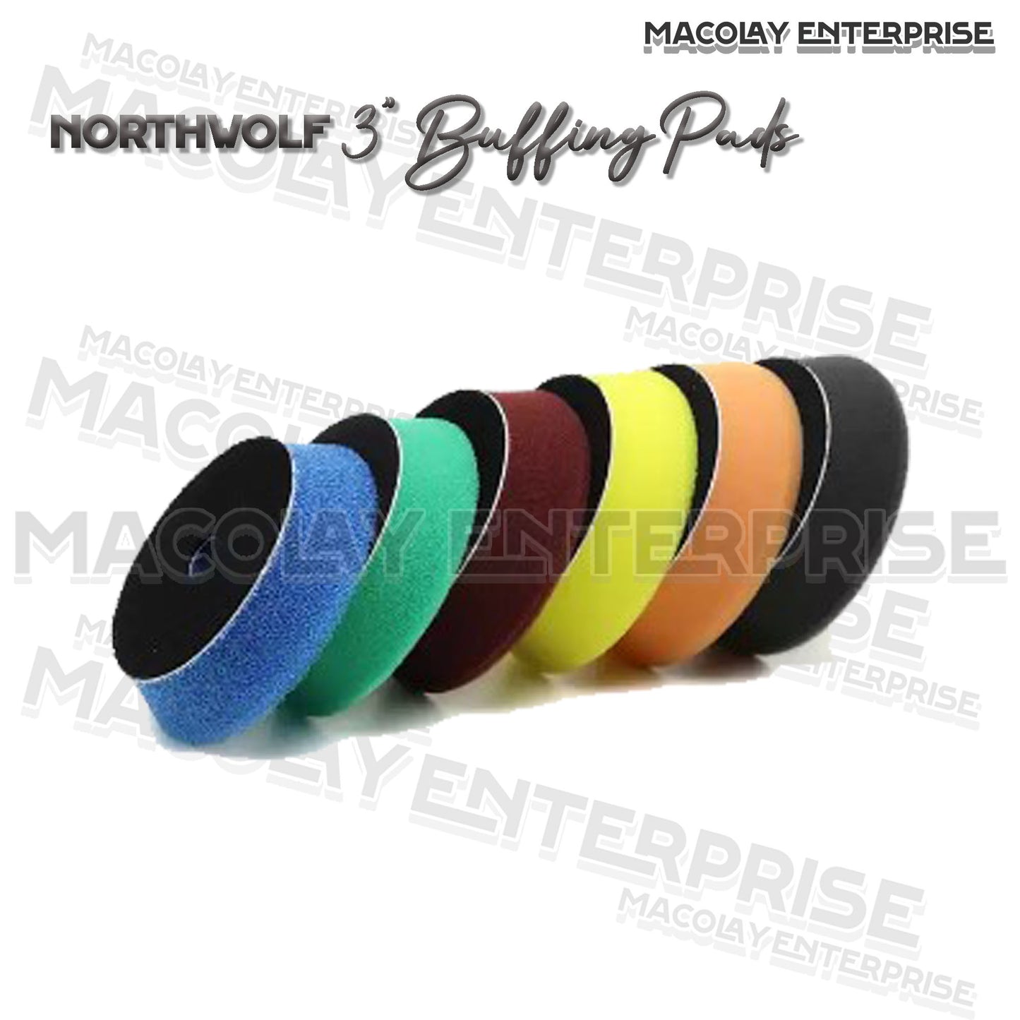 North Wolf 3" Orange Buffing Foam Pad