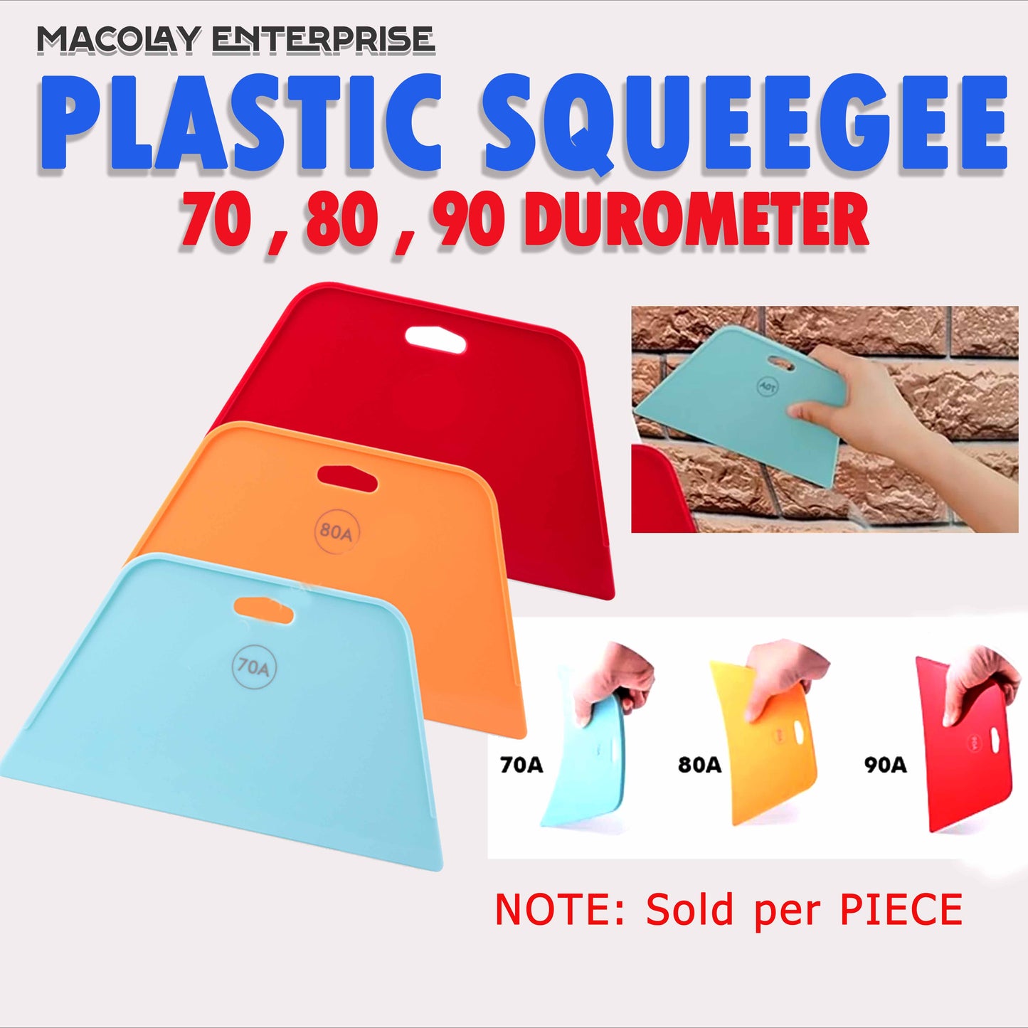 WR-79 Blue Orange Red Plastic Squeegee for Car PPF
