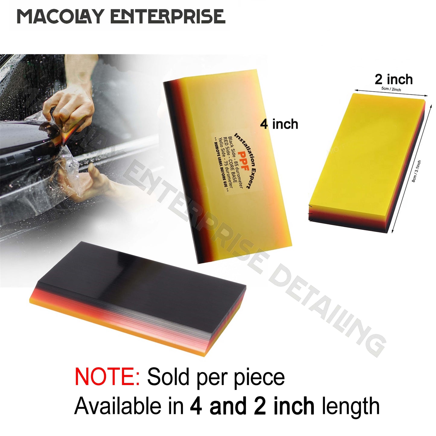 WR-57 3-Layer Rubber Squeegee for Car PPF