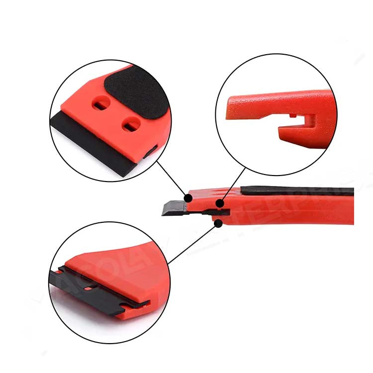 WR-075 Red Plastic Scraper for Car PPF