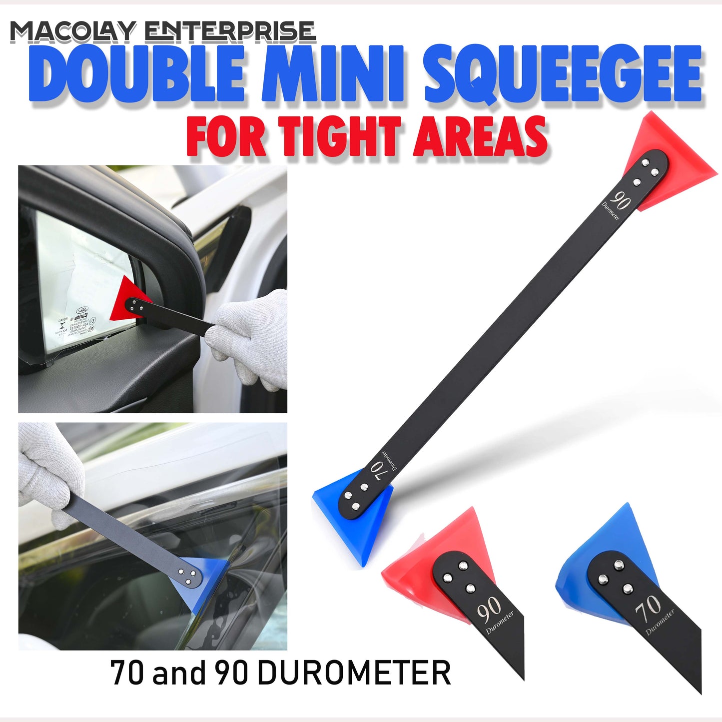 WR-83 Double Mini Squeegee for Tight areas Car PPF