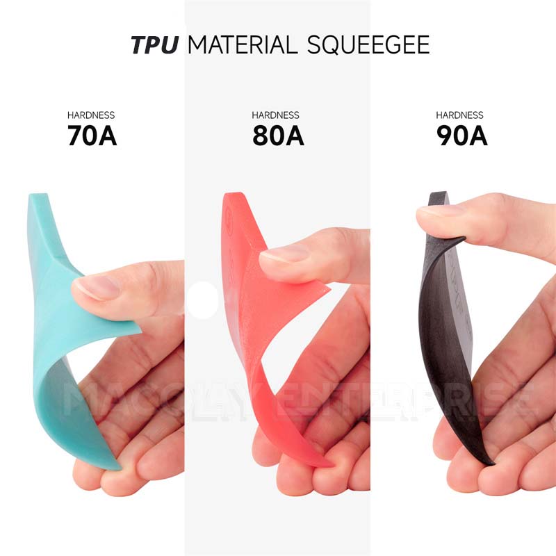 WR-78 Green, Red, Black Car PPF Rubber Squeegee