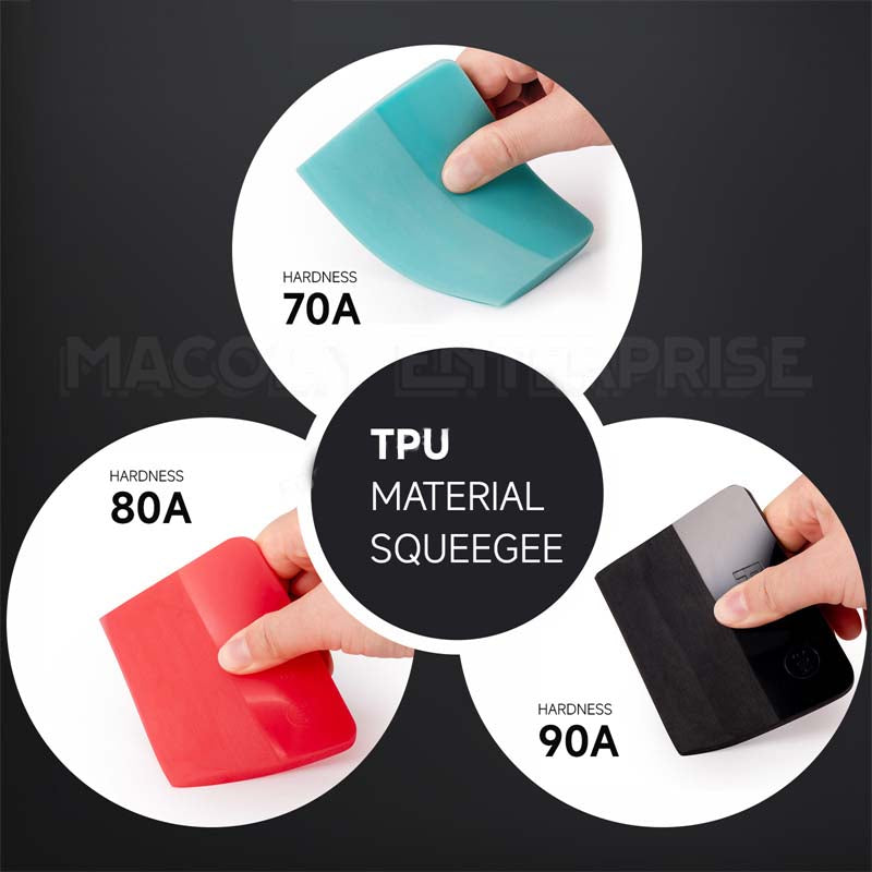 WR-78 Green, Red, Black Car PPF Rubber Squeegee