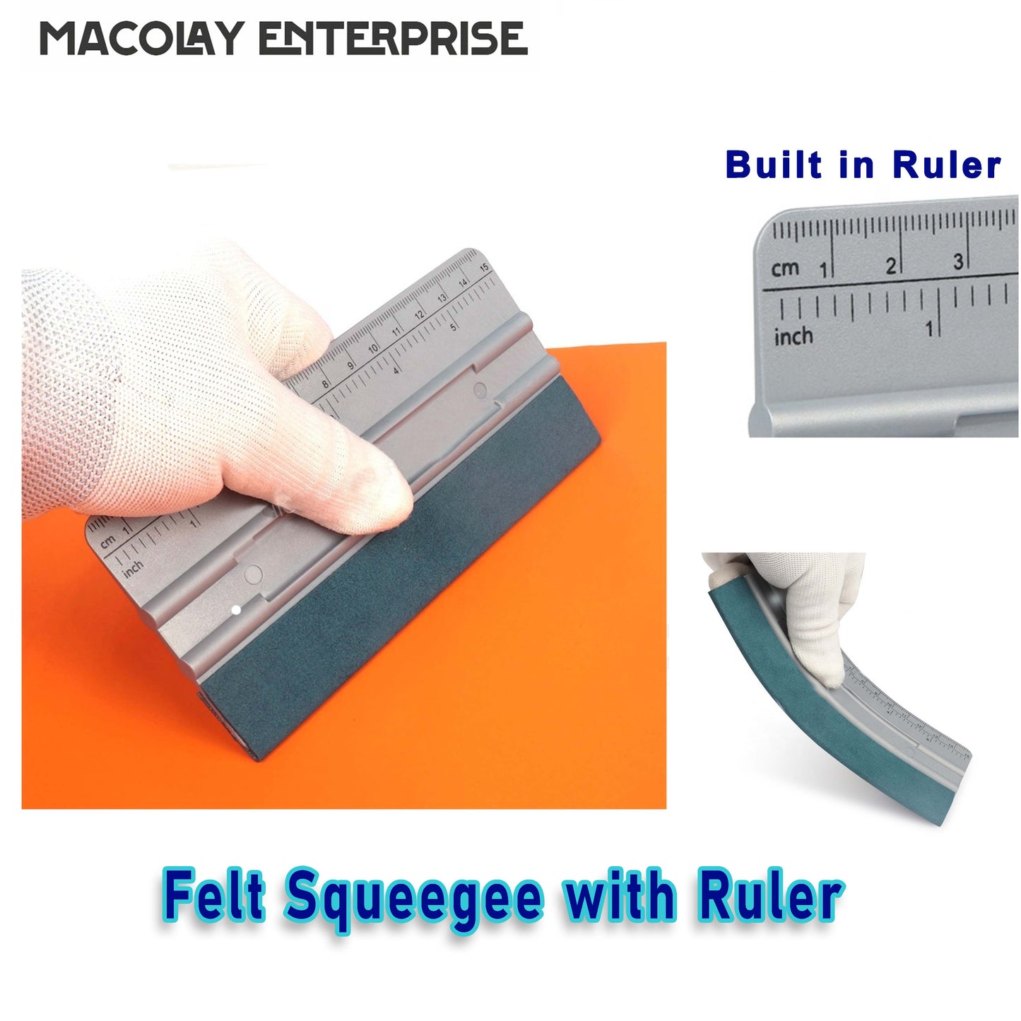 WR-41 Ruler Squeegee with Felt for Car PPF
