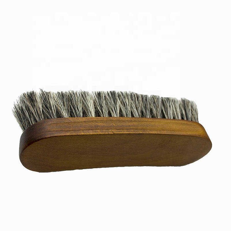 IN-01 Wooden Handle Horse Hair Bristles Car Upholstery Brush