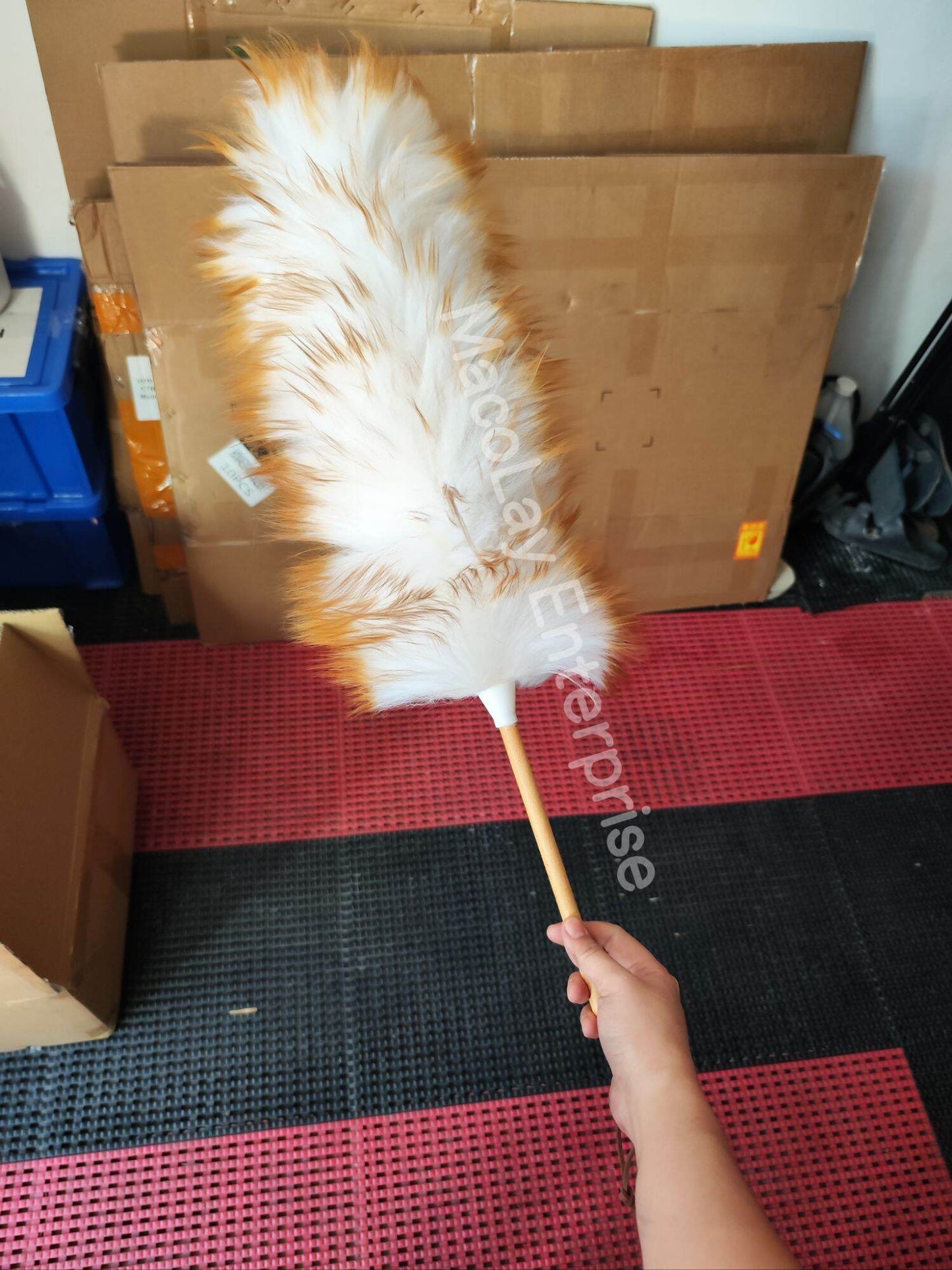 IN-51 Extra Long Natural Sheep Wool Duster