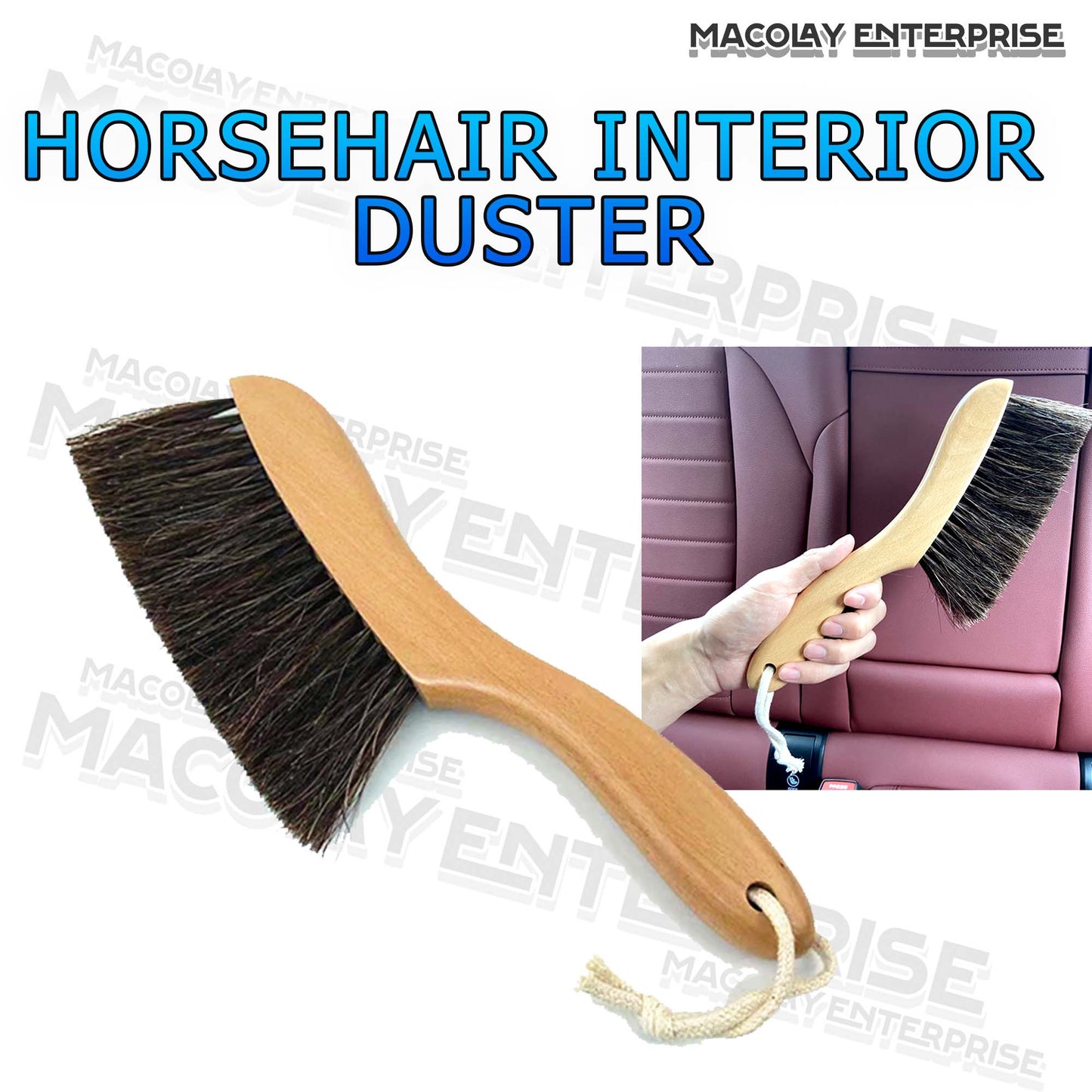 IN-48 Horse Hair Car Interior Brush & Duster