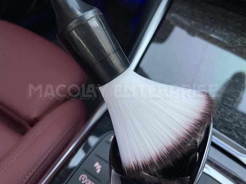 IN-49 Nylon Silk Black tip Bristle 2pcs Interior Detailing Brush Set