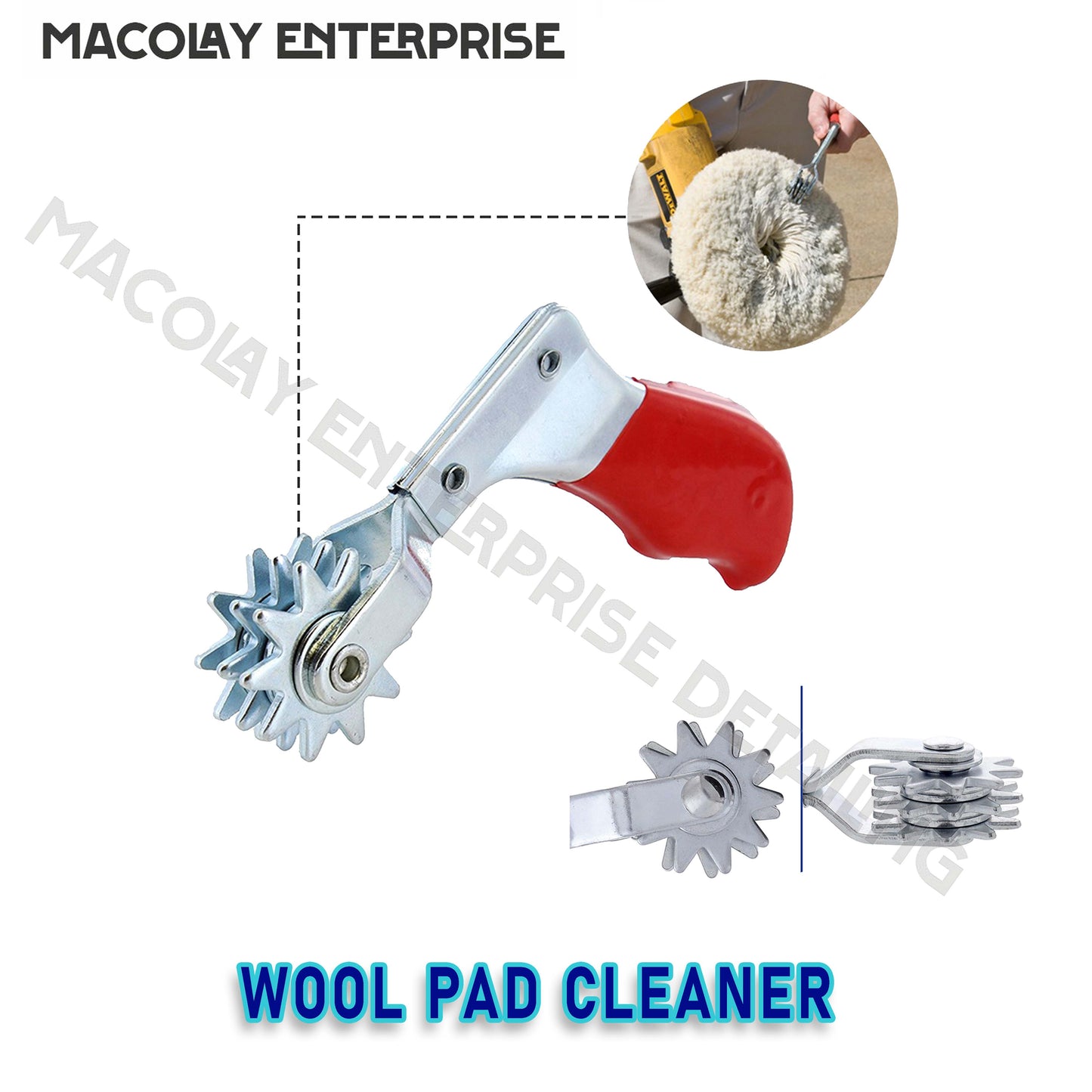 IN-41 Metal Buffing Wool Pad Brush, Wool pad Cleaner