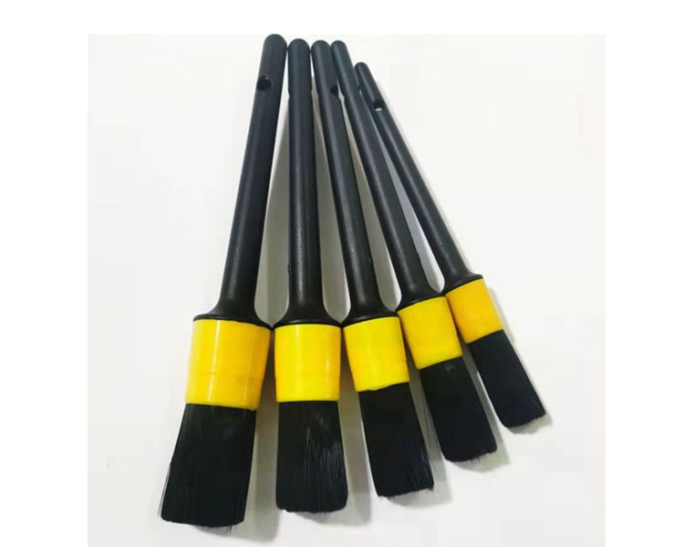 IN-34 Chemical Resistant Black Bristles 5-pc Detailing Brush set