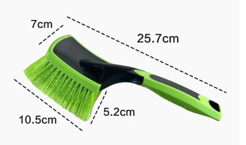 WH-35 Green Bristles Rubber Handle Tire Brush