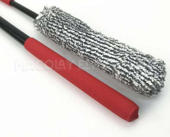 WH-30 Microfiber and Plastic Fiber Long Handle Wheel Woolies Brush
