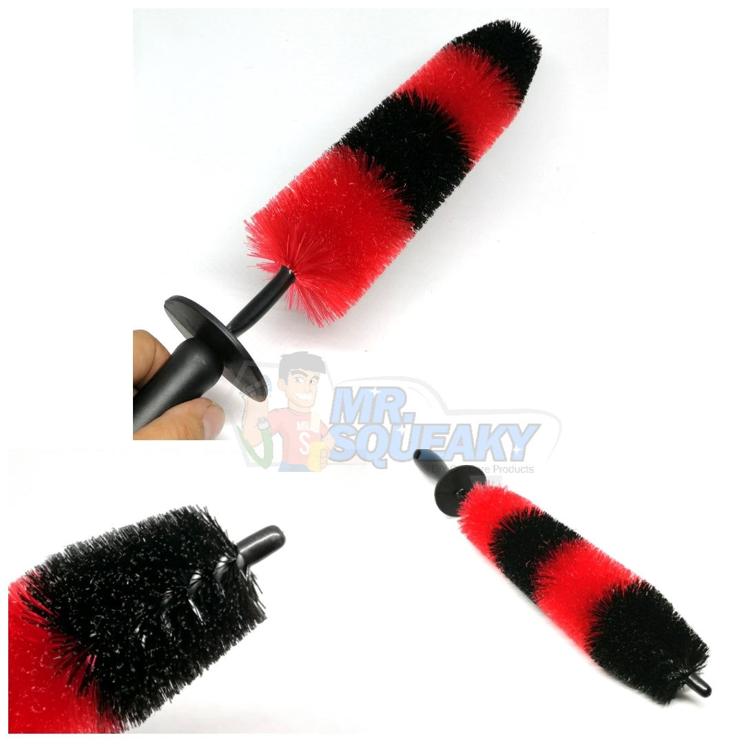 WH-02 Red-Black Medium Size Wheel/Rim Brush