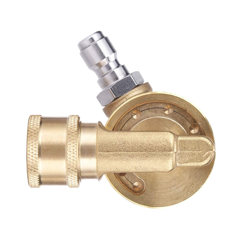 F09 240deg Pivoting Coupler for Pressure Washer Nozzle Gutter Cleaning 1/4" QC Fittings
