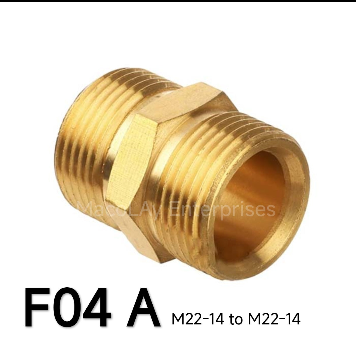 F04 Pressure Washer Coupler M22-14 to M22-14 or M22-14 to M22-15 Male Fittings