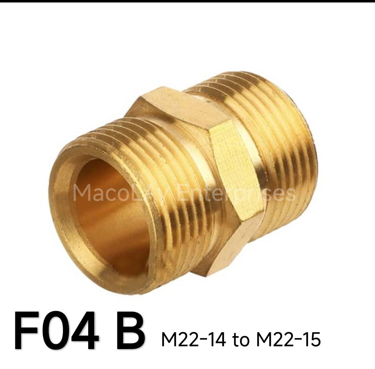 F04 Pressure Washer Coupler M22-14 to M22-14 or M22-14 to M22-15 Male Fittings