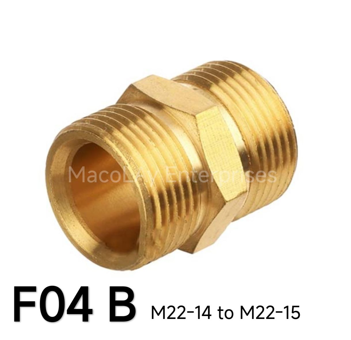 F04 Pressure Washer Coupler M22-14 to M22-14 or M22-14 to M22-15 Male Fittings