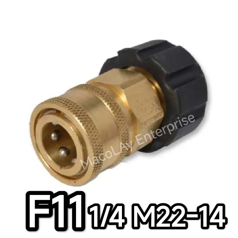 F11 Pressure Washer Twist Connect QC Socket Plug High Pressure Fittings