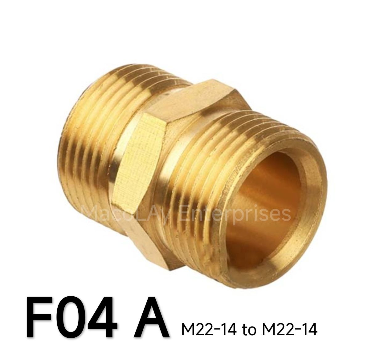 F04 Pressure Washer Coupler M22-14 to M22-14 or M22-14 to M22-15 Male Fittings
