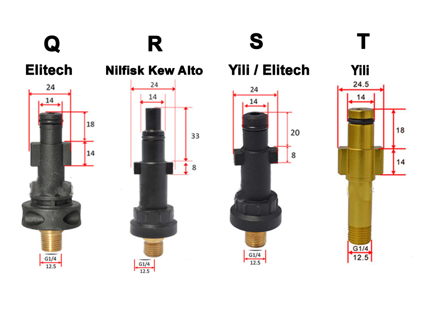 F03 Snow Foam Lance / Foam Cannon Fittings Adapter