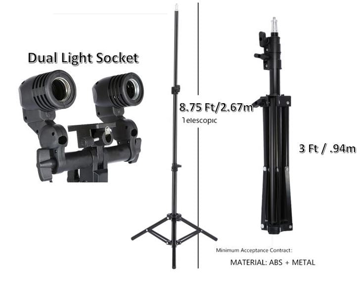 LT-007 Detailing Light Stand with 2 PAR 38 BULB SET