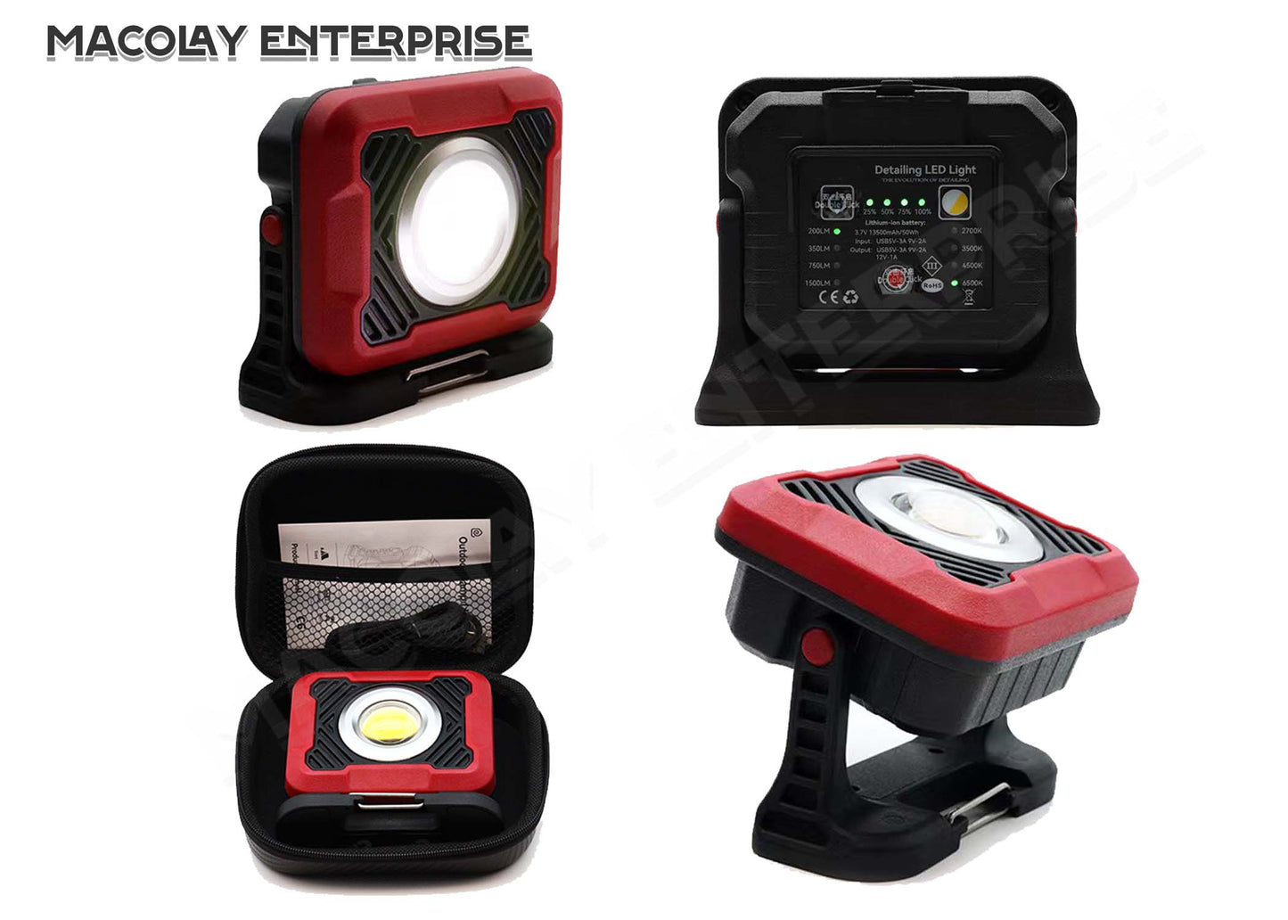 LT-012 Detailing Inspection Light Adjustable Lumens Rechargeable LED COB