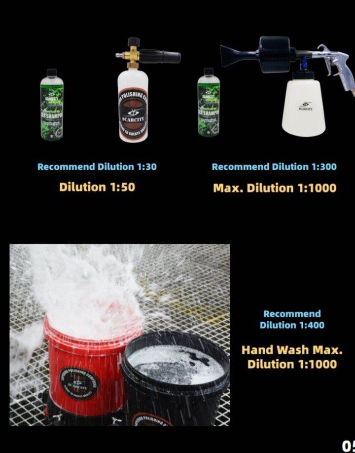 SCARCITY pH neutral Car Shampoo 1 gallon/4L