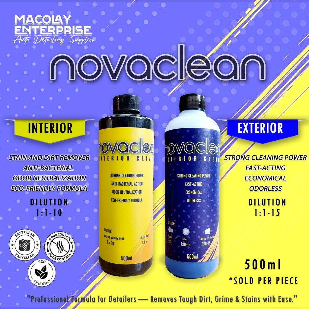 Novaclean Interior Cleaner or Exterior Cleaner 500ml or 4L