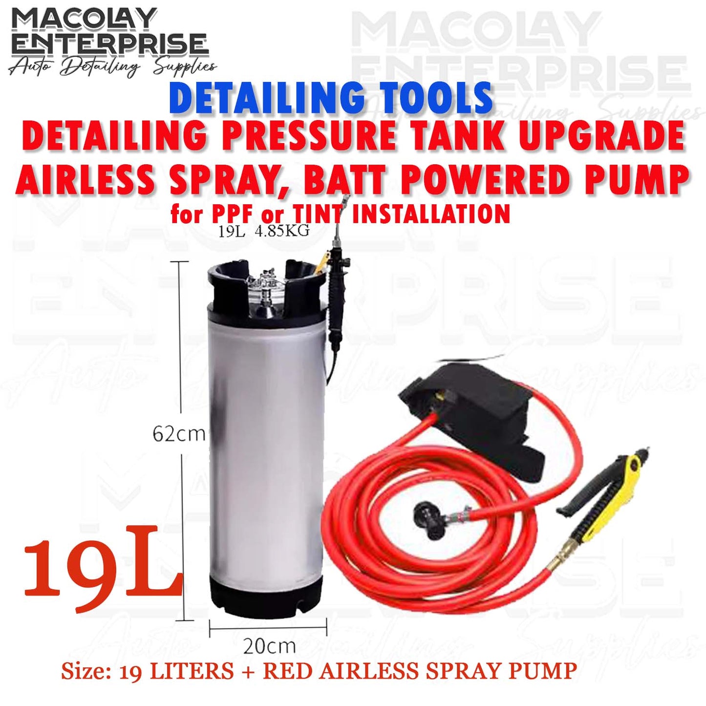 DT-031 Airless Spray Pump for Pressure Tank Upgrade for Car PPF or Tint Application