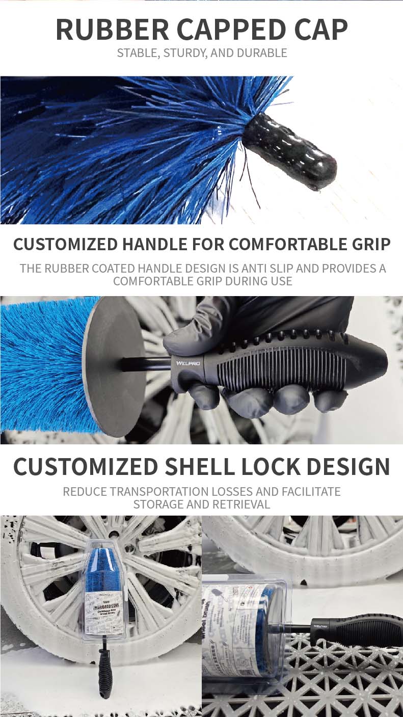 WH-01E Welpro Dark Blue SOFT Wheel Brush