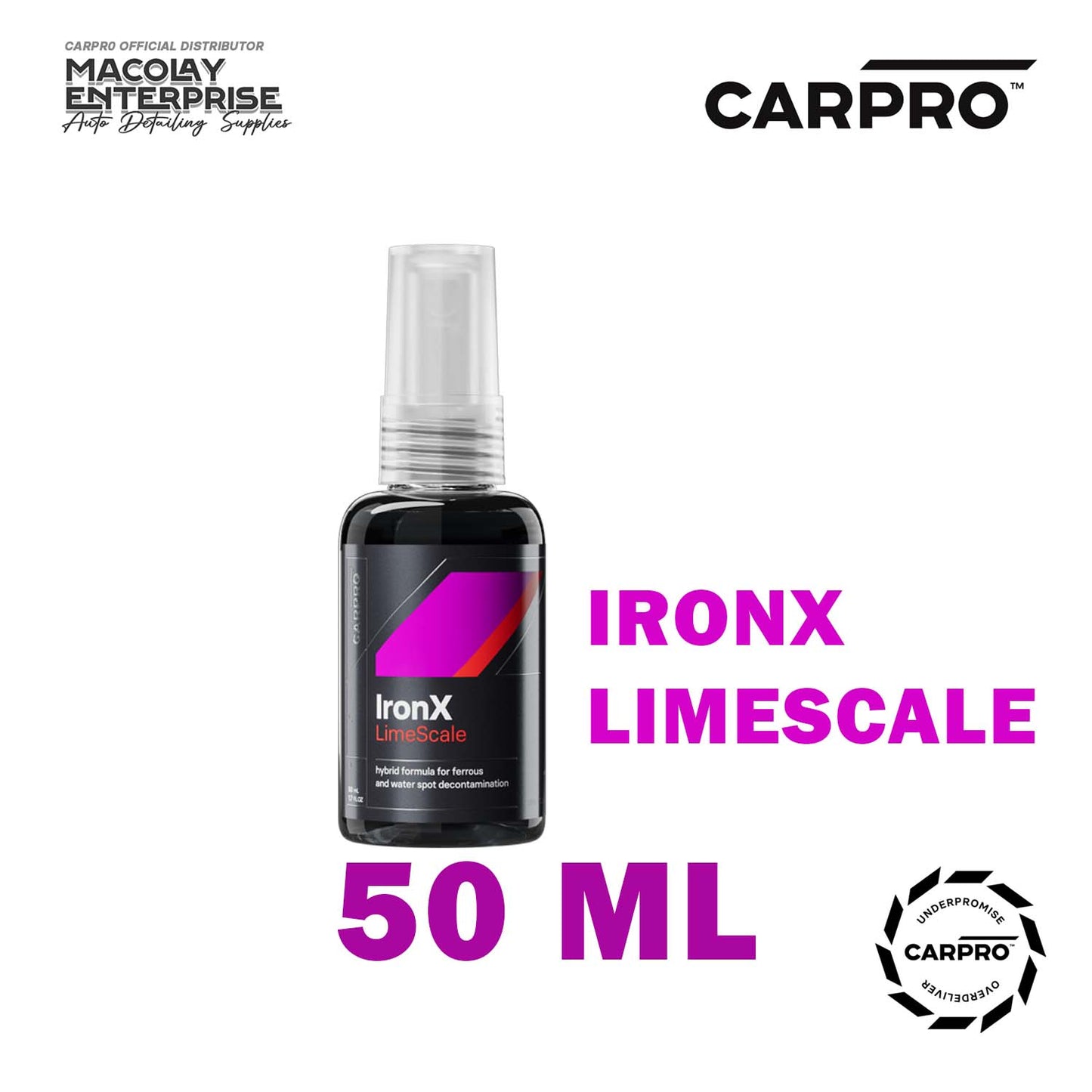 CarPro Iron-X LimeScale Hybrid Cleaner Iron fallout and Waterspot Remover 500ml