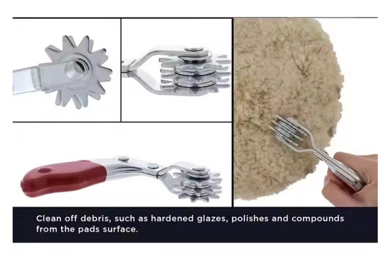 IN-41 Metal Buffing Wool Pad Brush, Wool pad Cleaner
