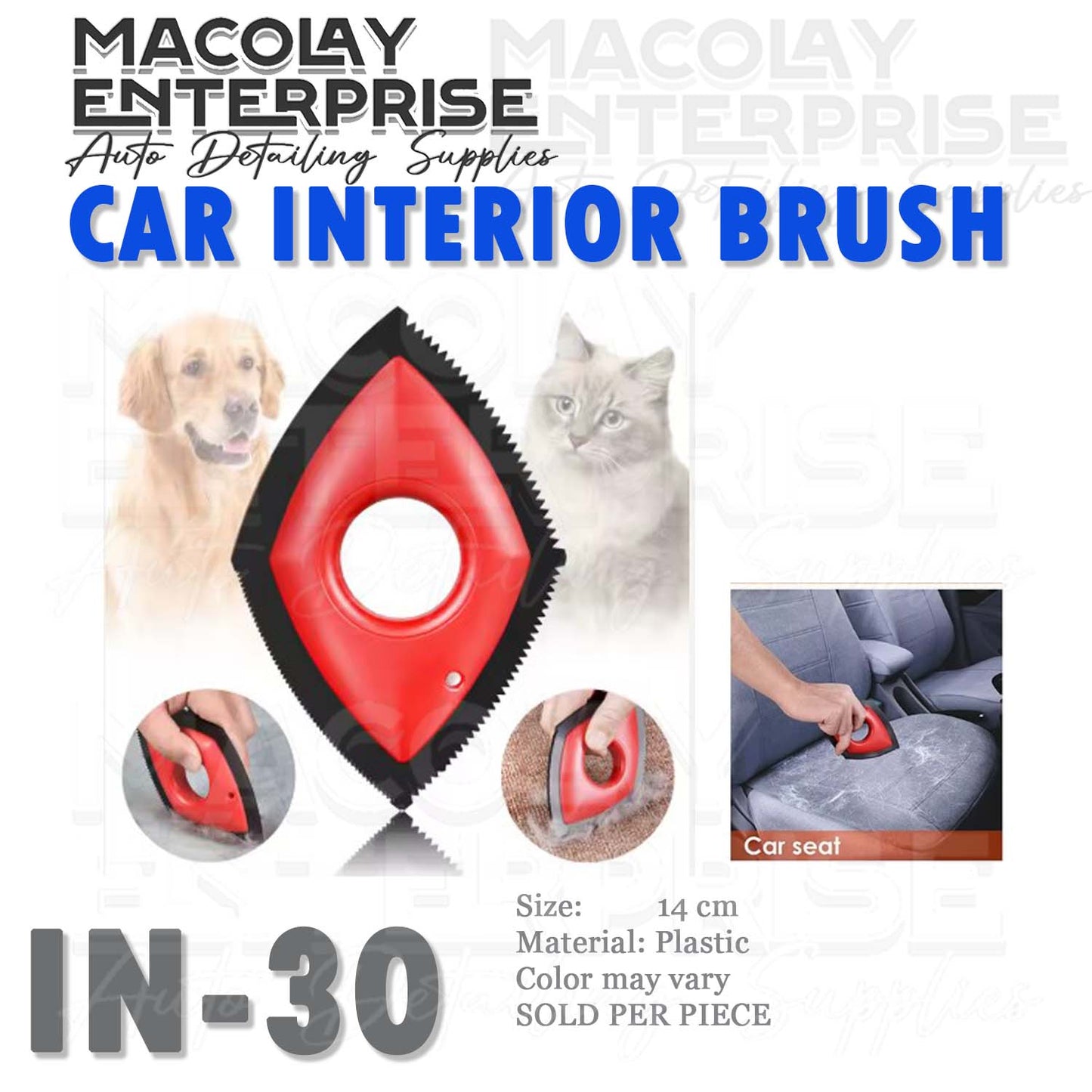 IN-30 Pet Hair Remover Car interior Brush