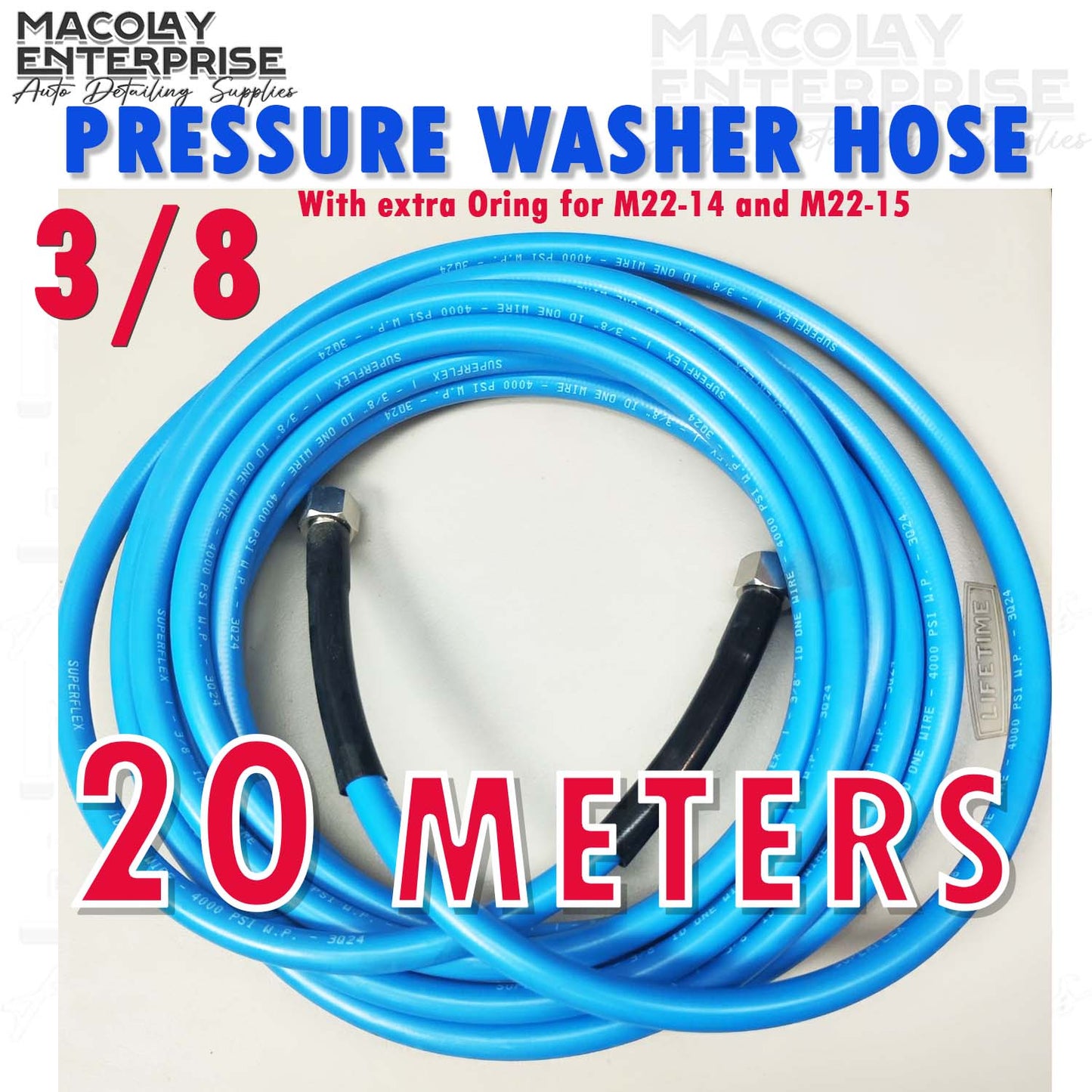 PA-012 Kink-free 3/8 High Pressure Hose Fits M22-14 and M22-15