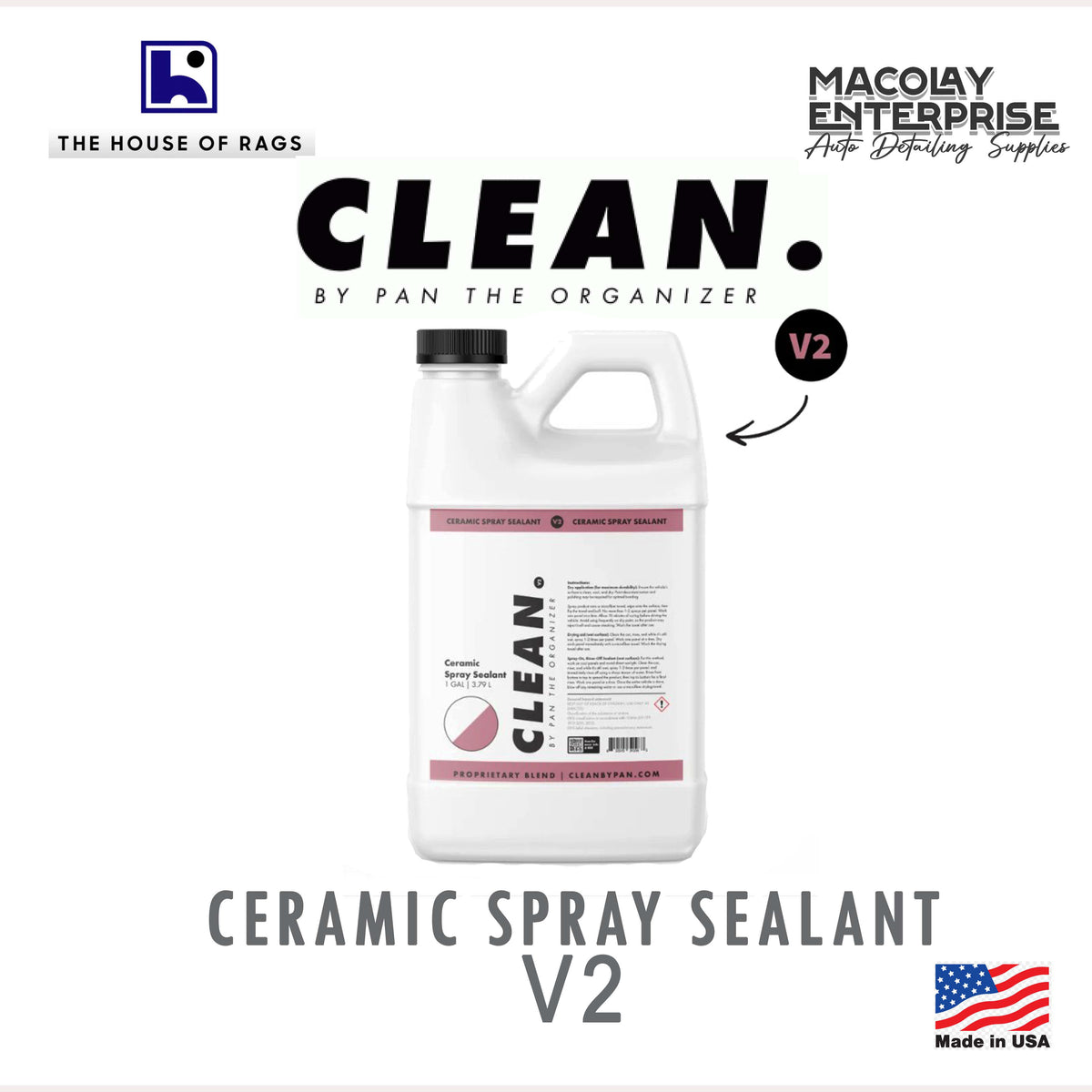 CLEAN. by Pan the Organizer Ceramic Spray Sealant V2