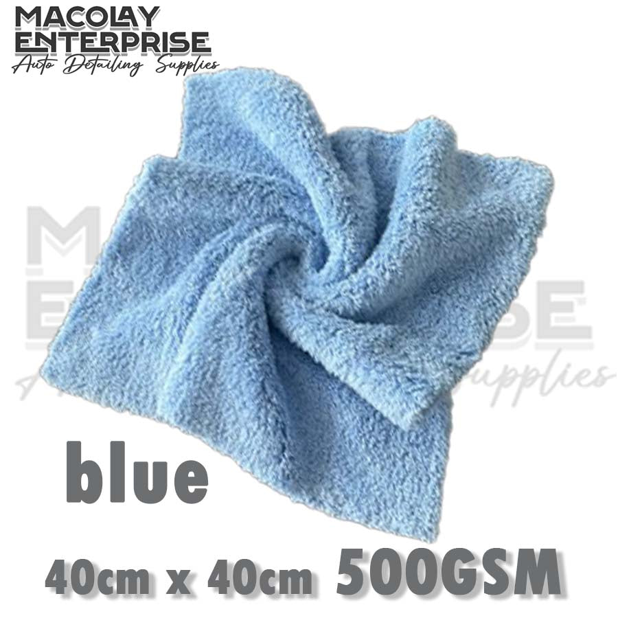 500gsm 16x16-in Soft Edgeless Microfiber Car Buffing Towel