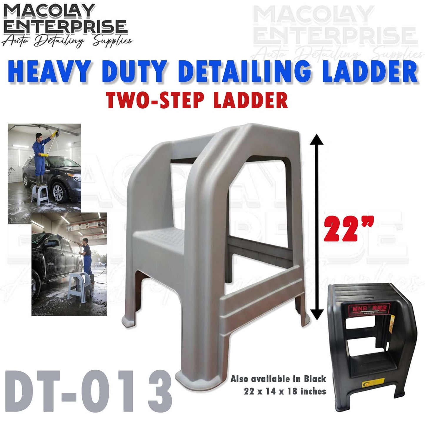 DT-013 Heavy Duty Two-Step Detailing Ladder