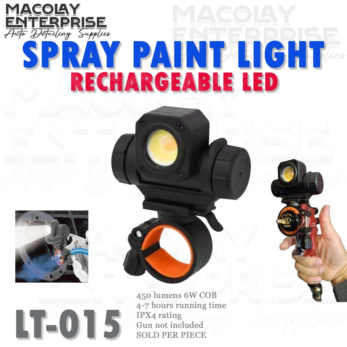 LT-015  Rechargeable Car Spray Paint Gun LED Light