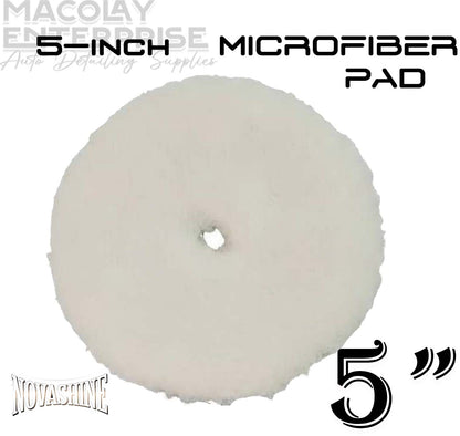 PO-037 Novashine Purple, Stripe or Long Nap WOOL Pad and Microfiber Pad for 5-inch or 3-inch Polishers