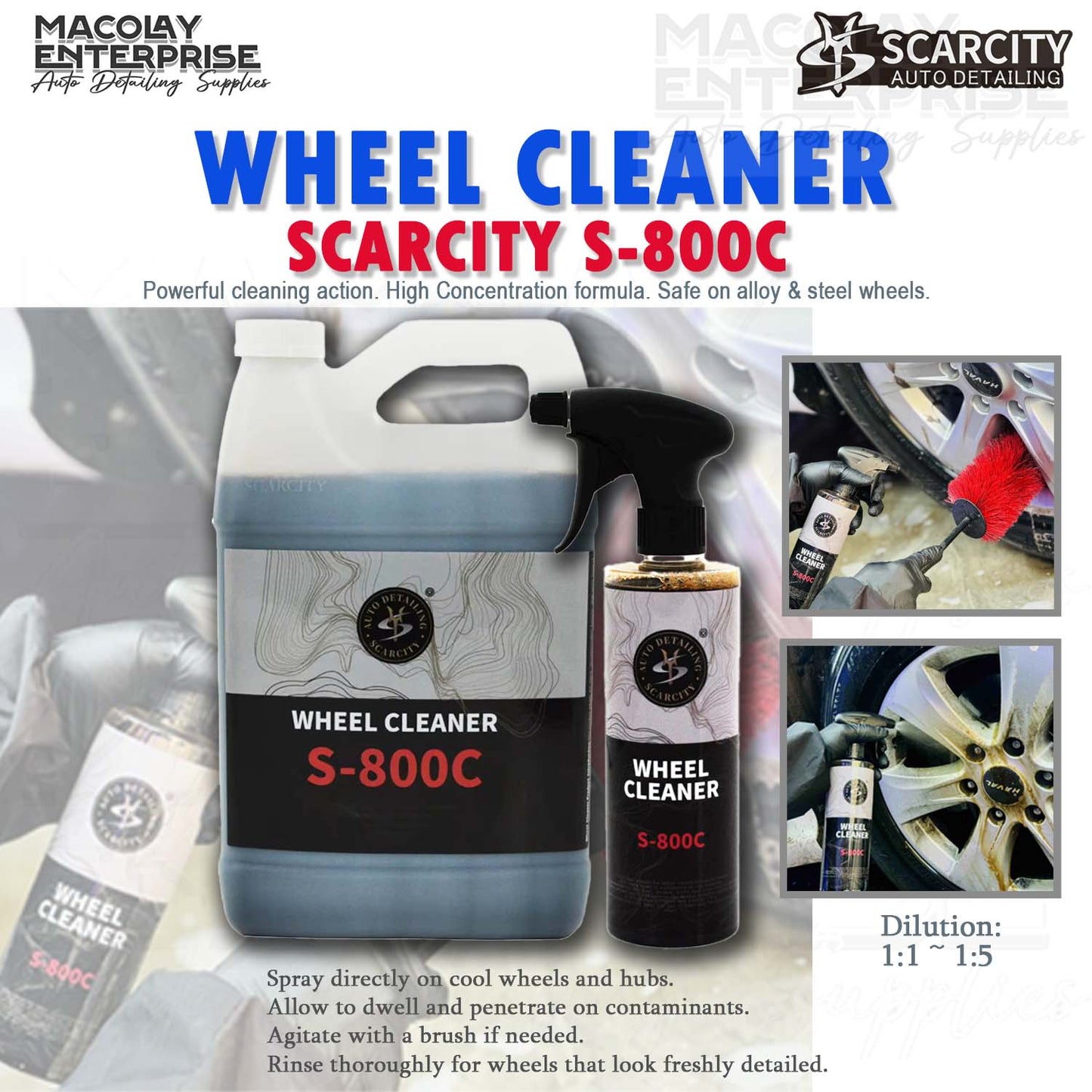 Scarcity Wheel Cleaner 500ml or 1 gallon
