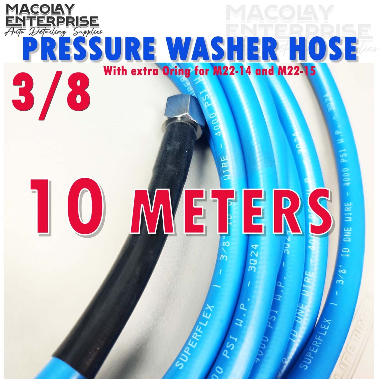 PA-012 Kink-free 3/8 High Pressure Hose Fits M22-14 and M22-15