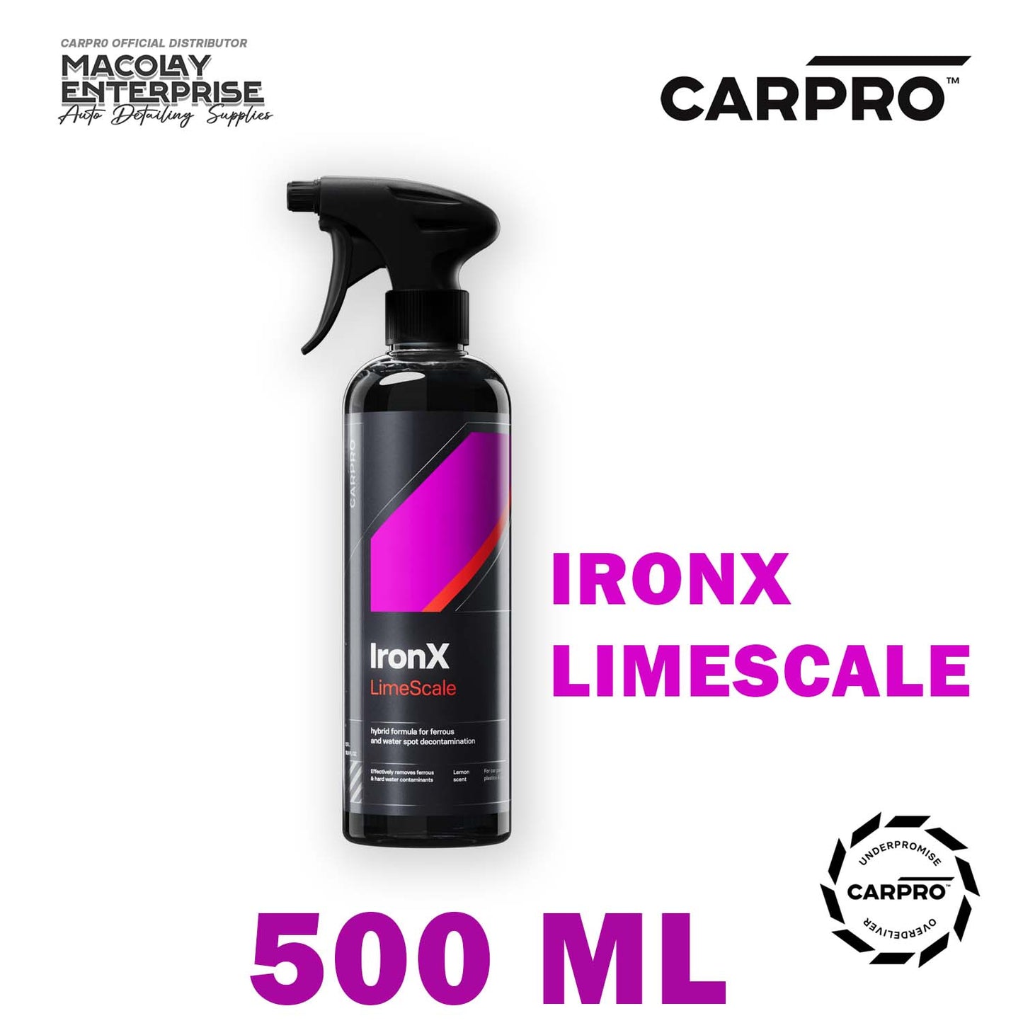 CarPro Iron-X LimeScale Hybrid Cleaner Iron fallout and Waterspot Remover 500ml