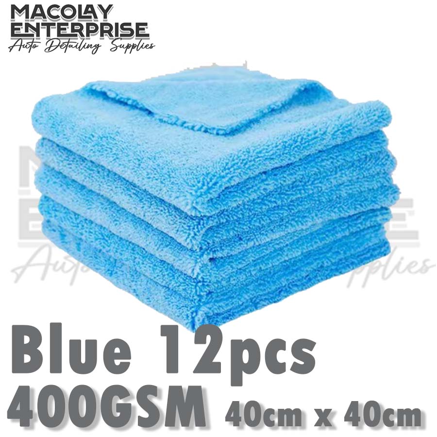 400gsm 40x40cm Edgeless Dual Pile Microfiber Detailing Towel