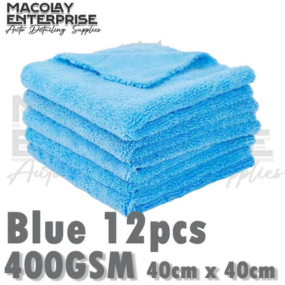 400gsm 40x40cm Edgeless Dual Pile Microfiber Detailing Towel